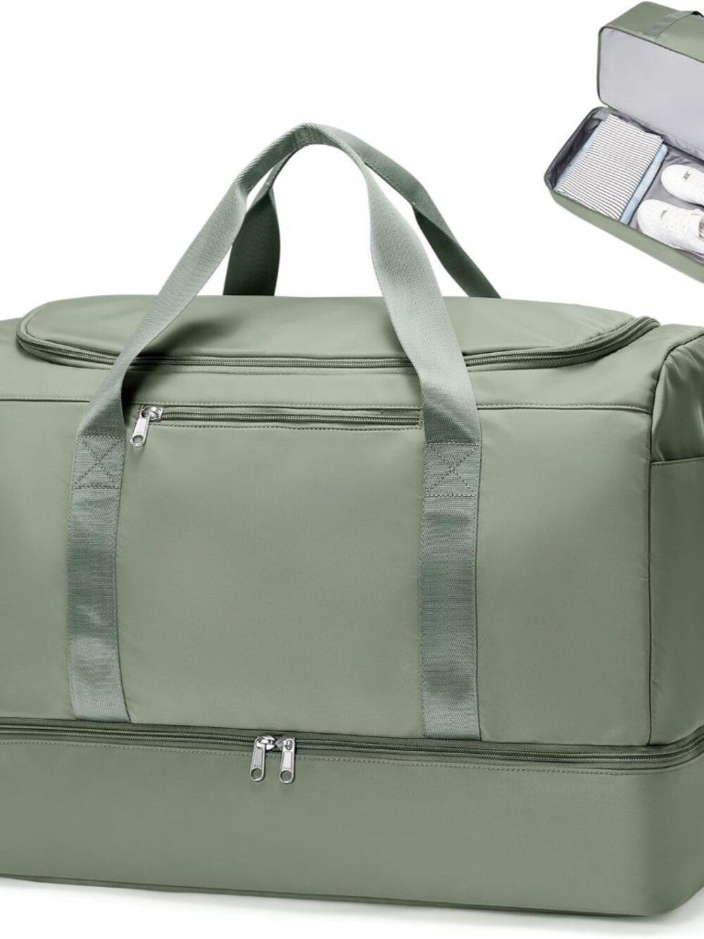 Travel Duffle Bag with Shoes Compartment,Carry-On Weekender Bags for Women